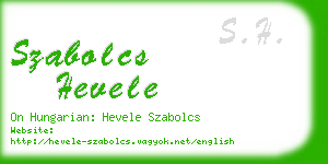 szabolcs hevele business card